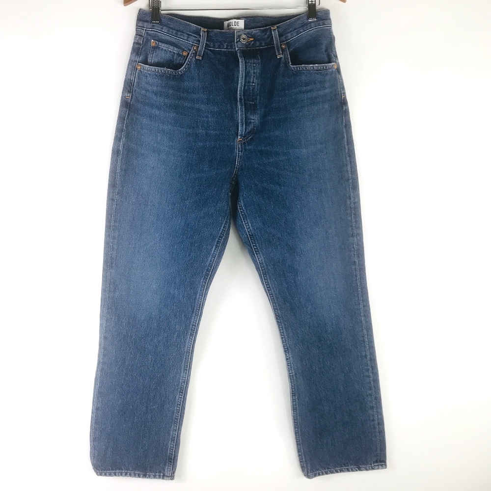 Agolde | Riley High Rise Straight Crop Jeans - Picture 2 of 8